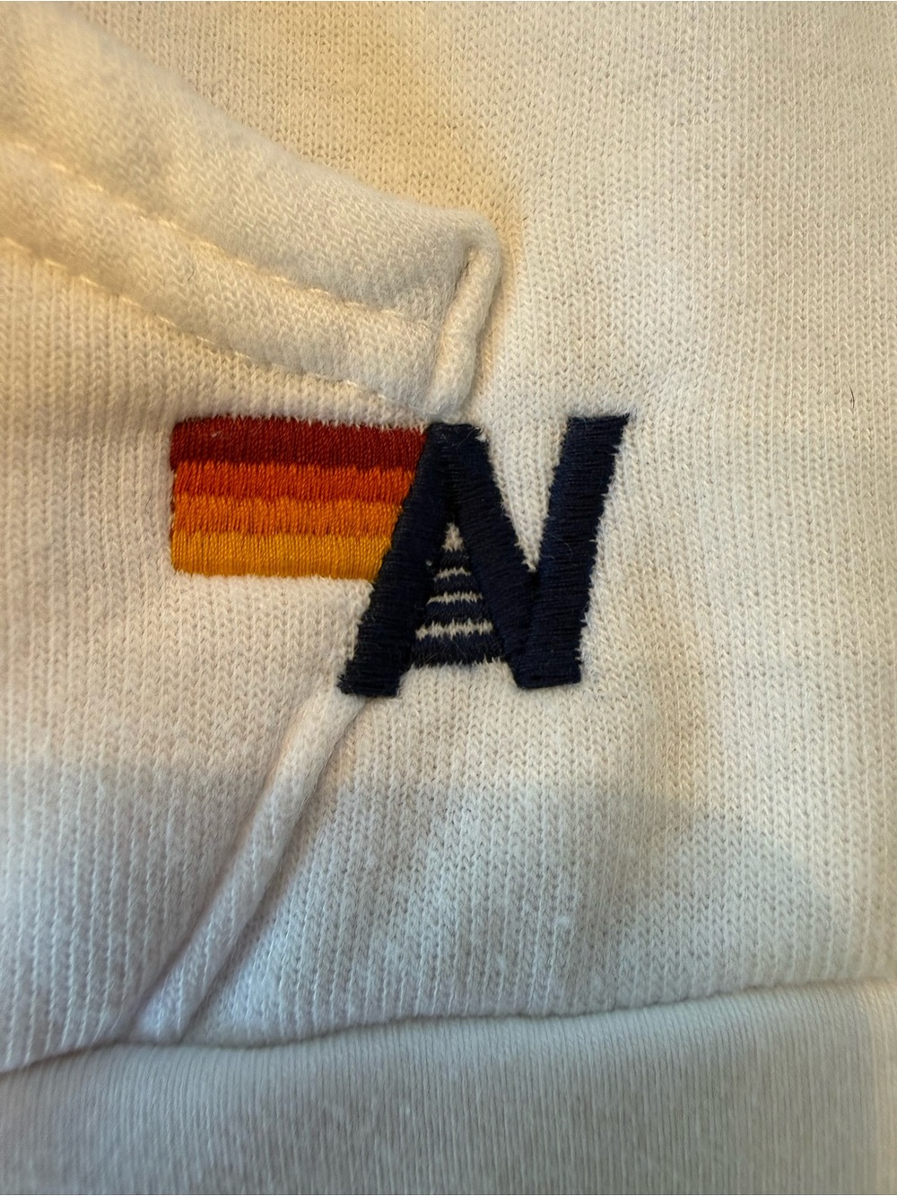 Aviator Nation White/Neon Stripe Set Small Hoodie/Medium Pants - Picture 4 of 4